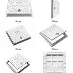 Heavy Fiber Reinforced Polymer- FRP 5 TON Manhole Cover 12 x 12 inch Chamber & Sump Cover Durable and Secure Solution for Basement Protection White