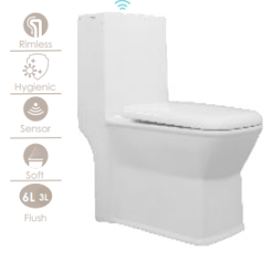 Simpolo Blanco L655 W360 H785mm Siphonic Flushing S Trap