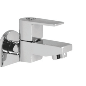 Body Bib Cock for Bathroom with Water Saving Aerator/Brass Spindle Bib Tap with Wall Flange and Teflon Tape for Bathroom