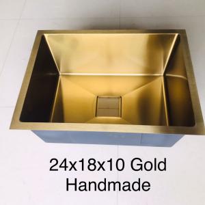 Stainless Steel Golden Kitchen Sink Hand Made